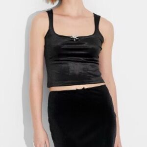 Wild Fable Black Velvet Tank Top – Fairy Goth, Size L